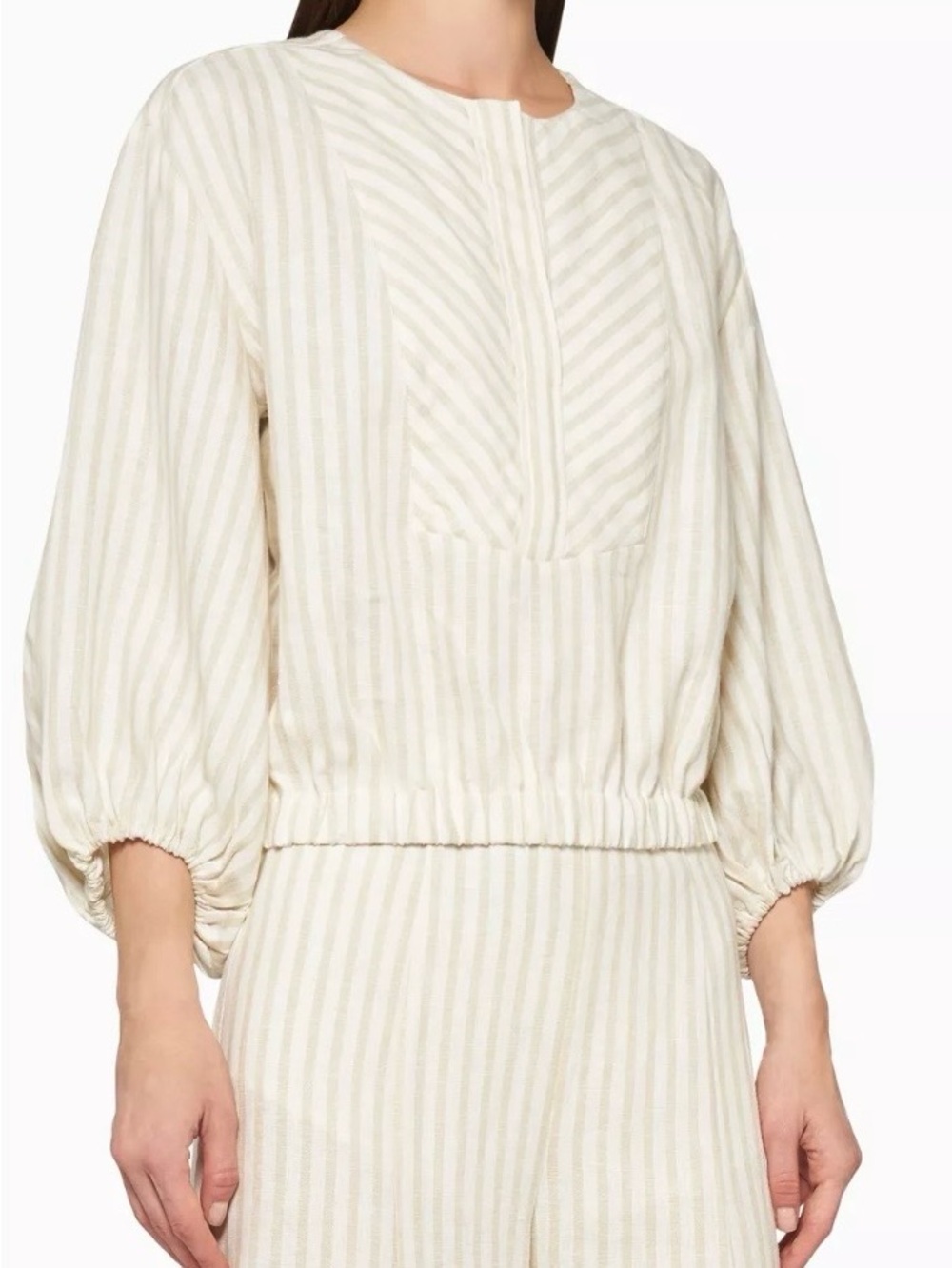Shona Joy Kennedy striped linen top size 4